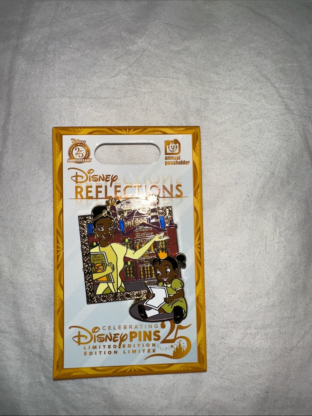 Disney Reflections 25th Anniversary Pin - Yellow and Gold Accents